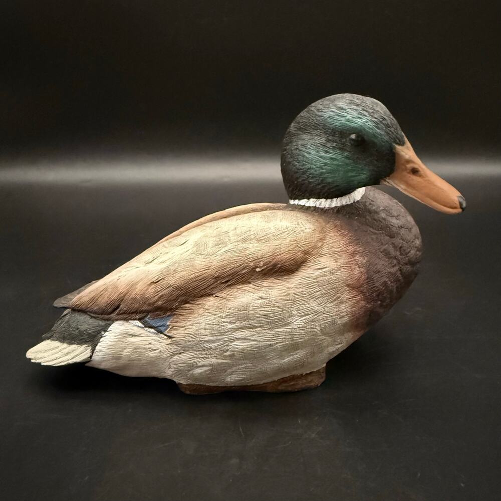 Vtg Second Nature Designs Mallard Duck Wildlife Collection Hand Painted Figurine